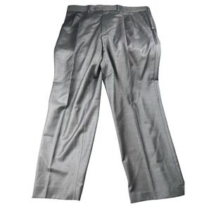 Santorelli Luxury Serge Como 2 Black Pleated Wool Italy Mens Dress Pants Size 40